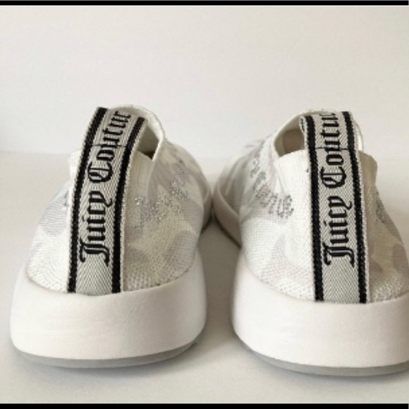 RARE Worn once Juicy Couture Avarie White & Gray Camouflage Sneakers Slip on - Picture 4 of 7